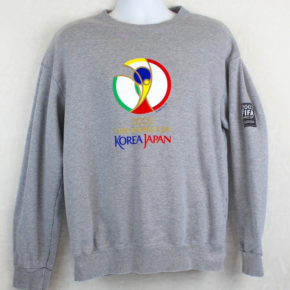 Rare Vintage 2002 FIFA Soccer World Cup Korea vs Japan Sweatshirt Mens (L)